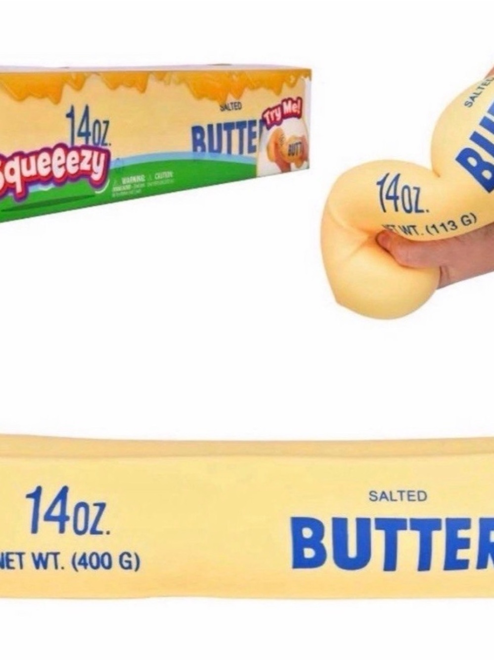 SQUEEZY Salted Butter Pretend Play Toy - Yellow
